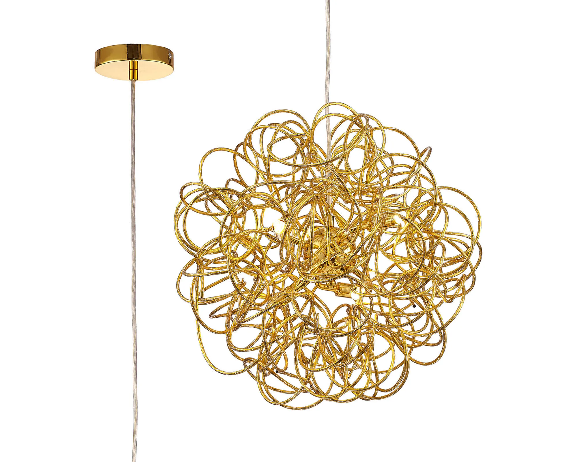 D0091  Cassidy Pendant 6 Light Gold